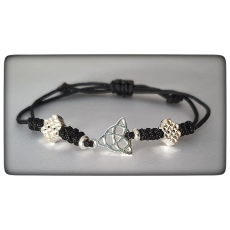 amuleto celta triqueta nudo celta plata pulsera embrujada