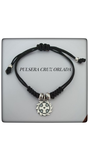 cruz orlada plata de ley pulsera colgante proteccion