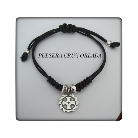 cruz orlada plata de ley pulsera colgante proteccion