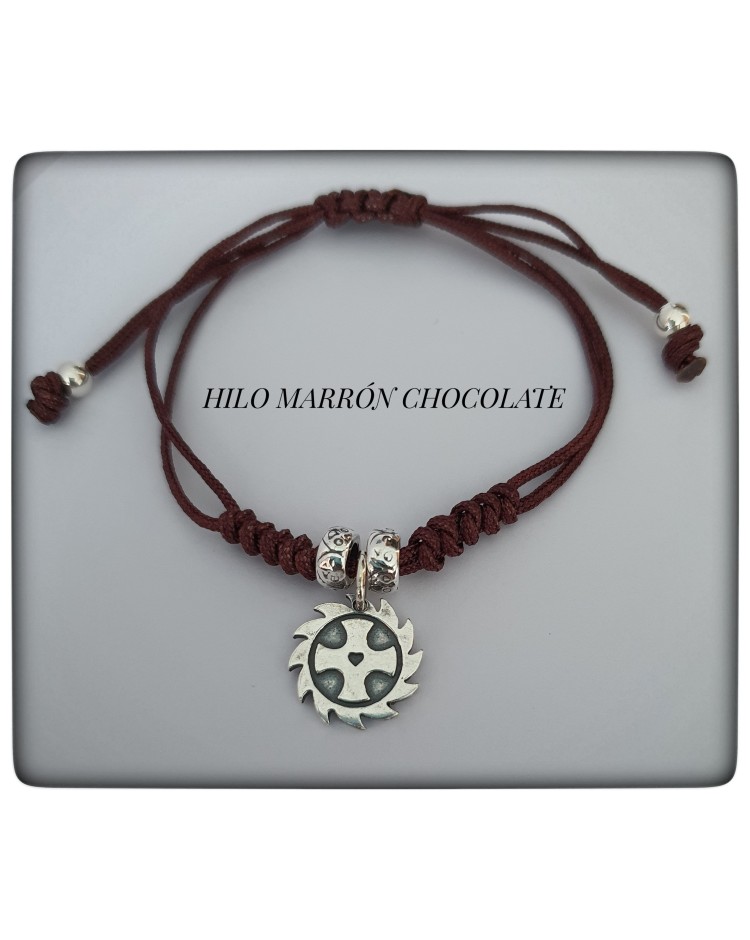 cruz orlada plata de ley pulsera colgante proteccion