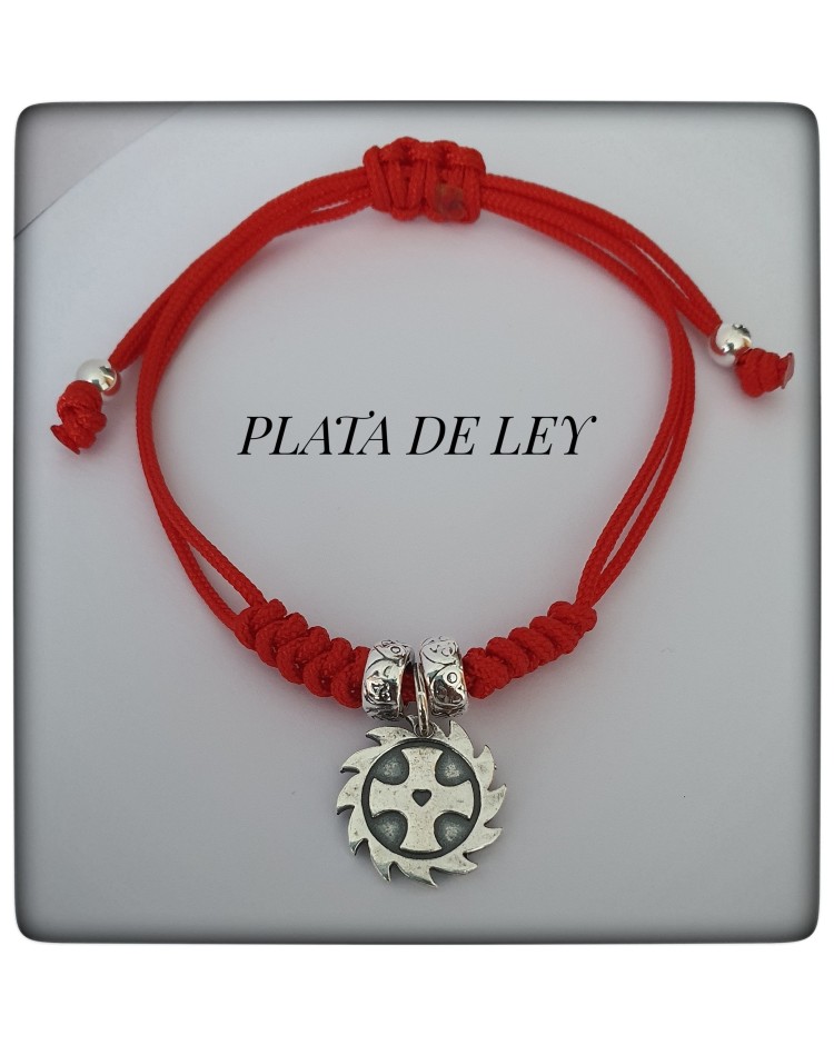 cruz orlada plata de ley pulsera colgante proteccion