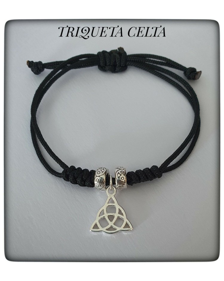 amuleto celta triqueta nudo celta plata pulsera embrujada