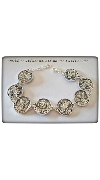 arcangeles de dios pulsera plata san rafael san miguel san gabriel