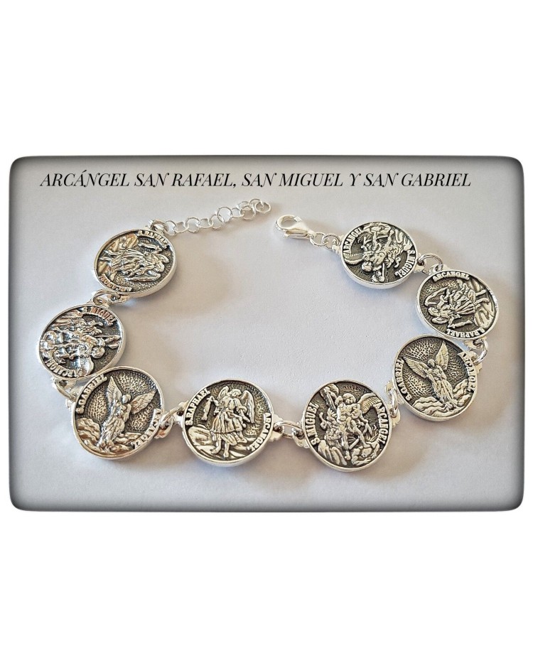 arcangeles de dios pulsera plata san rafael san miguel san gabriel