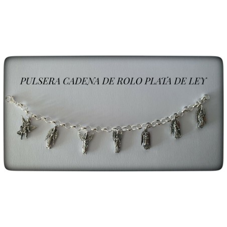 pulsera siete arcangeles plata de ley fe proteccion protector