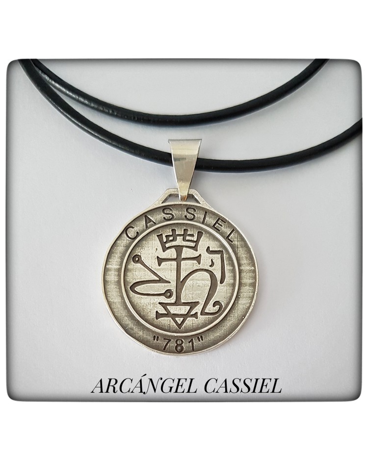 cassiel arcangel plata colgante proteccion