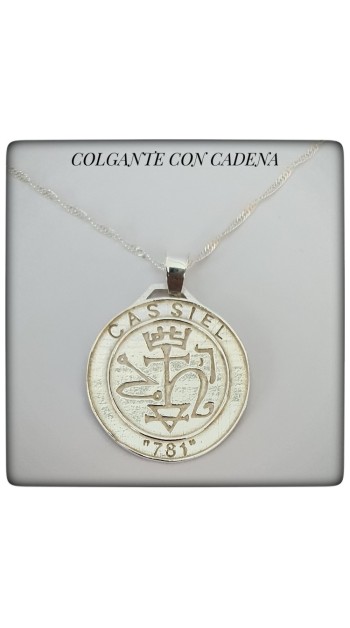 cassiel arcangel plata colgante proteccion