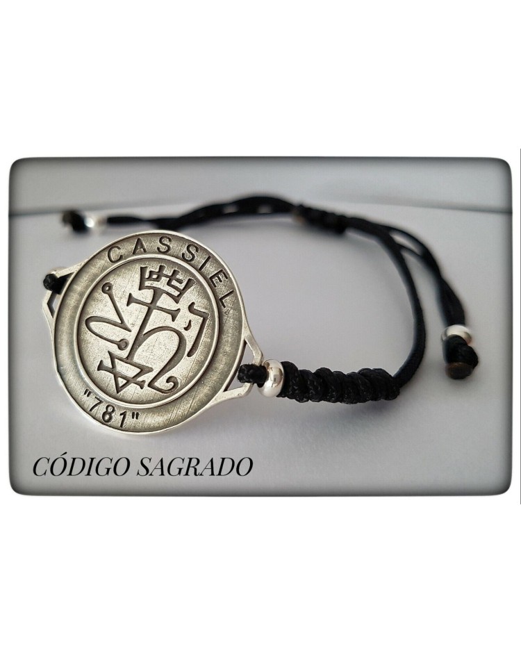 arcangel cassiel plata proteccion protector pulsera