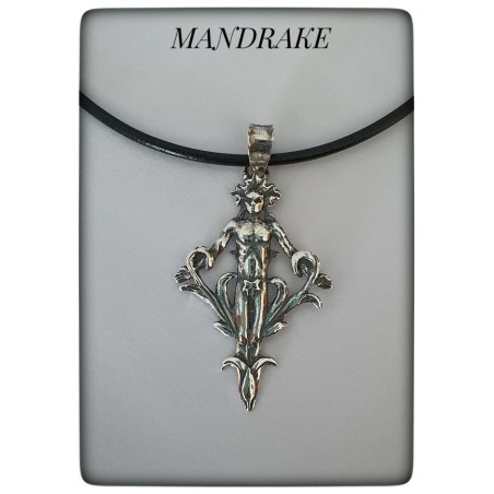 mandrake mandragora plata de ley colgante magia brujo hechizo