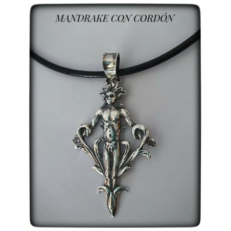 mandrake mandragora plata de ley colgante magia brujo hechizo