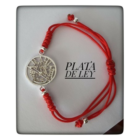 pulsera con tetragrammaton plata de ley pentagrama esoterico