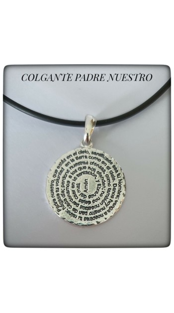 colgante padre nuestro plata de ley