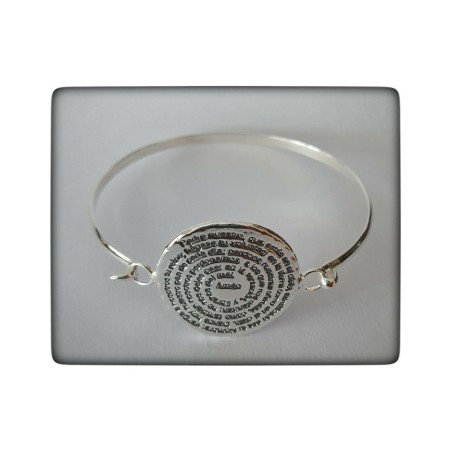 pulsera medalla con padre nuestro plata de ley