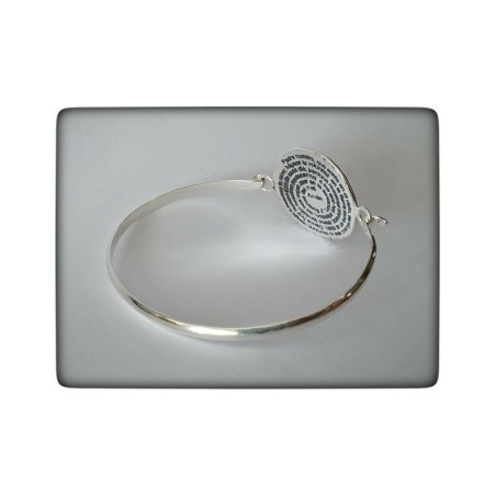 pulsera medalla con padre nuestro plata de ley