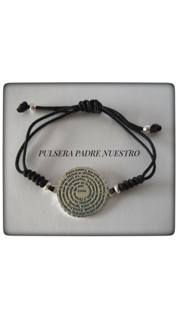 padre nuestro colgante pulsera plata de ley