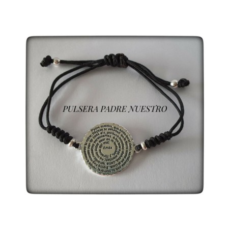 padre nuestro colgante pulsera plata de ley