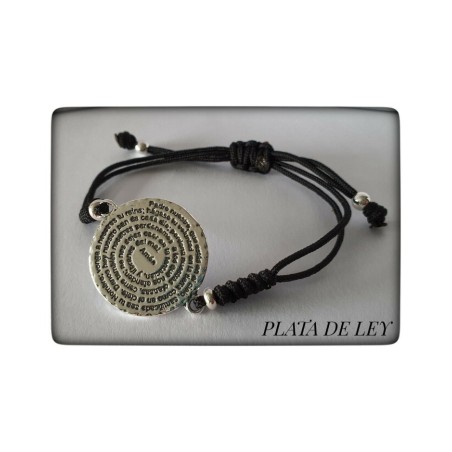 padre nuestro colgante pulsera plata de ley