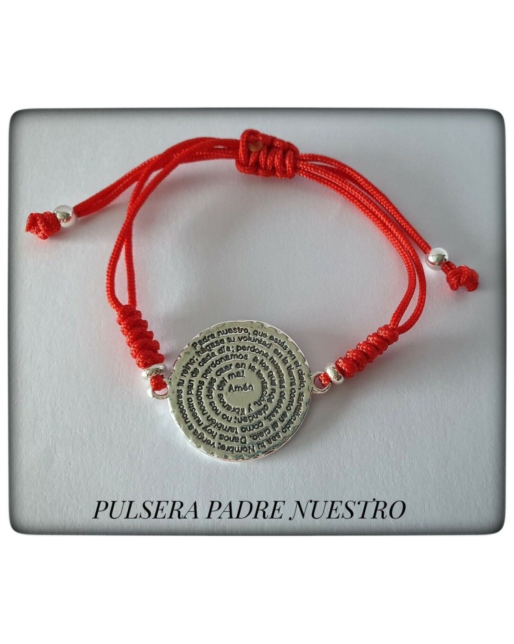 padre nuestro colgante pulsera plata de ley