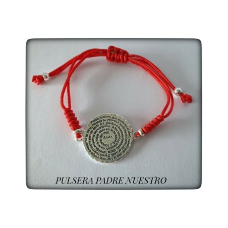 padre nuestro colgante pulsera plata de ley