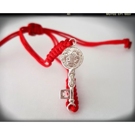 pulsera llave san benito plata de ley