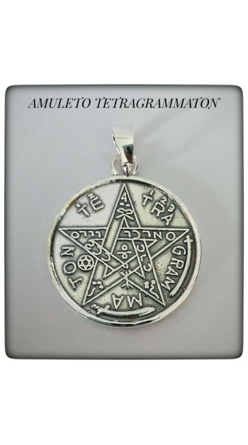 tetragrammaton plata colgante pentagrama esoterico