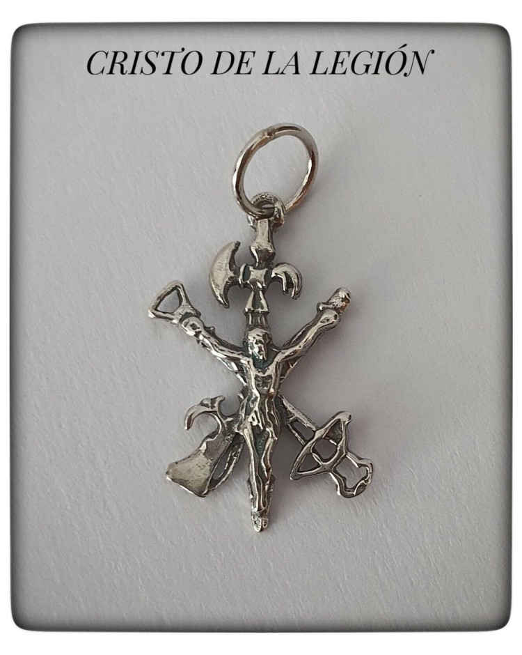 colgante cristo de la legion plata de ley