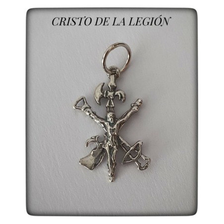 colgante cristo de la legion plata de ley