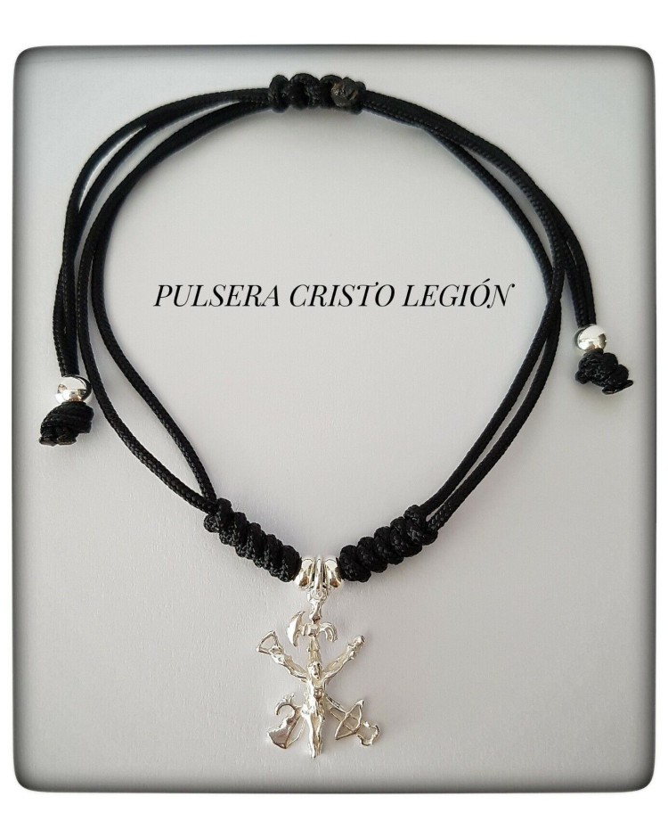 pulsera cristo de la legion plata de ley