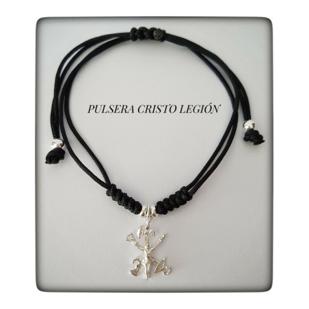 pulsera cristo de la legion plata de ley