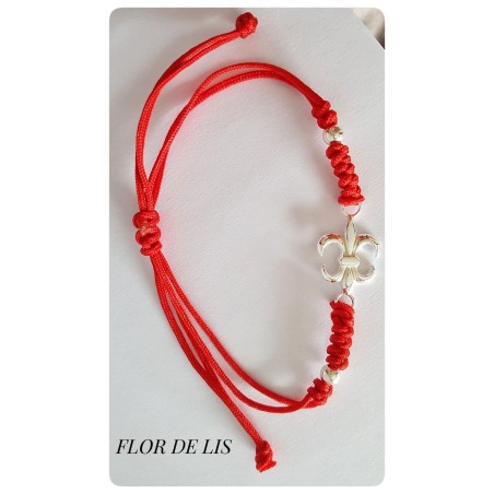 pulsera flor de lis plata colgante chakras