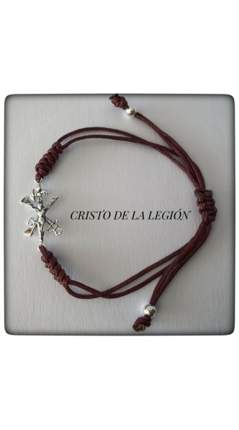 pulsera cristo de la legion en plata de ley