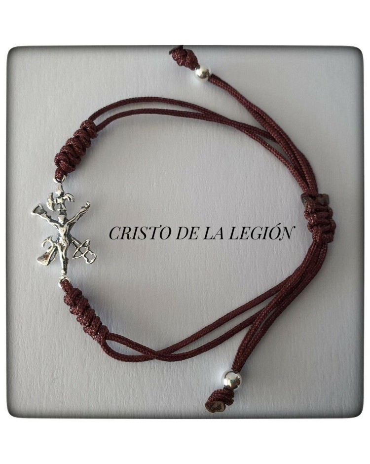 pulsera cristo de la legion en plata de ley