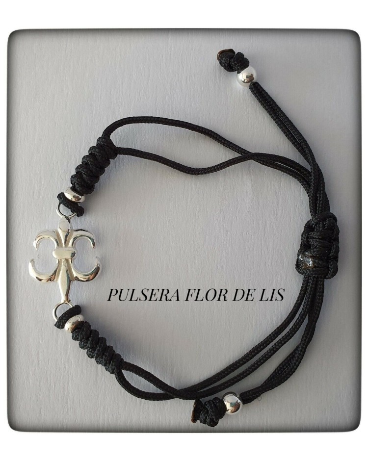 pulsera flor de lis plata colgante chakras