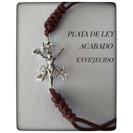 pulsera cristo de la legion en plata de ley