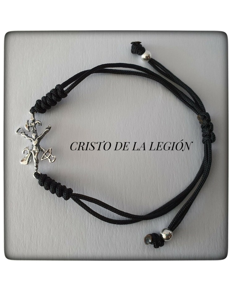 pulsera cristo de la legion en plata de ley