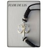 pulsera flor de lis plata colgante chakras