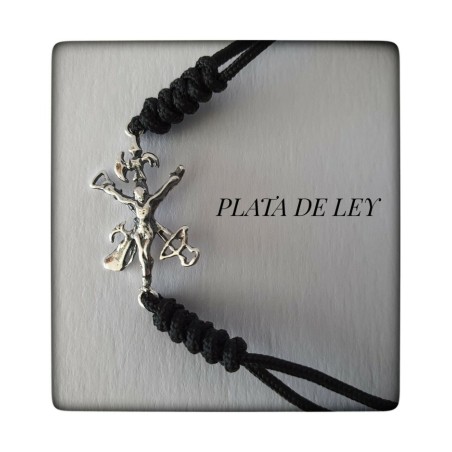 pulsera cristo de la legion en plata de ley