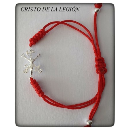 pulsera con cristo de la legion en plata de ley