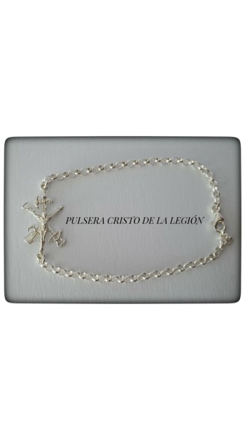 pulsera cristo de la legion en plata de ley