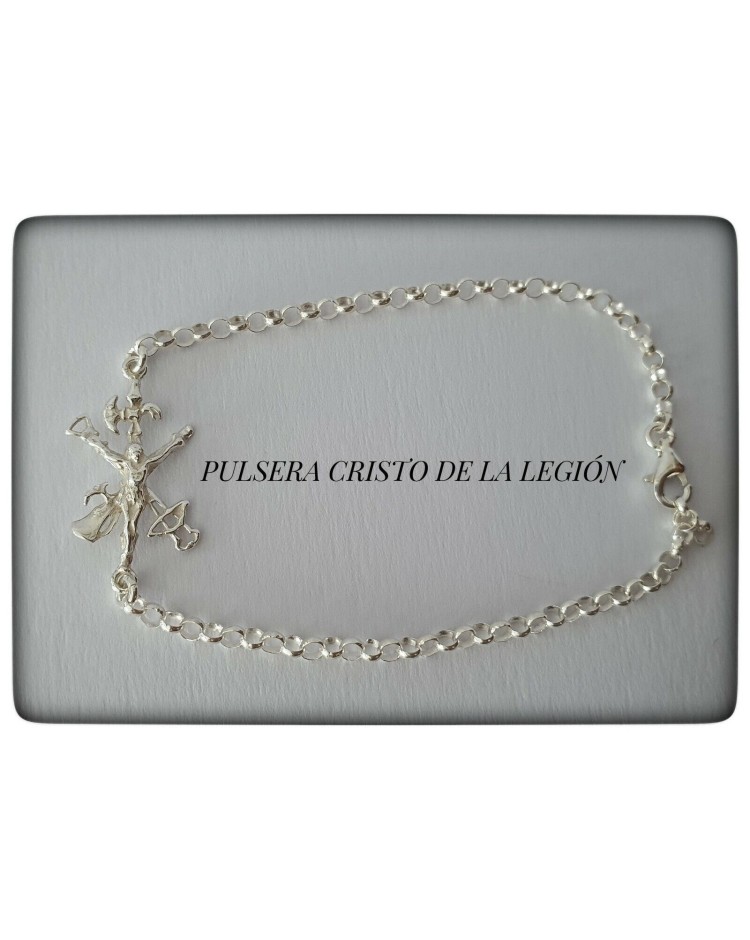 pulsera cristo de la legion en plata de ley