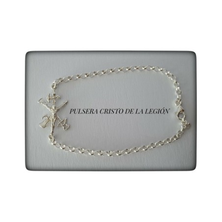 pulsera cristo de la legion en plata de ley