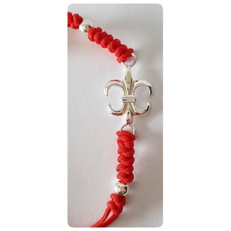 pulsera flor de lis plata colgante chakras