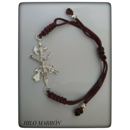 pulsera cristo de la legion plata de ley