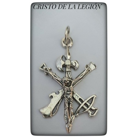 colgante cristo de la legion grande plata de ley