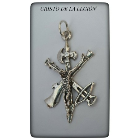 colgante cristo de la legion grande plata de ley