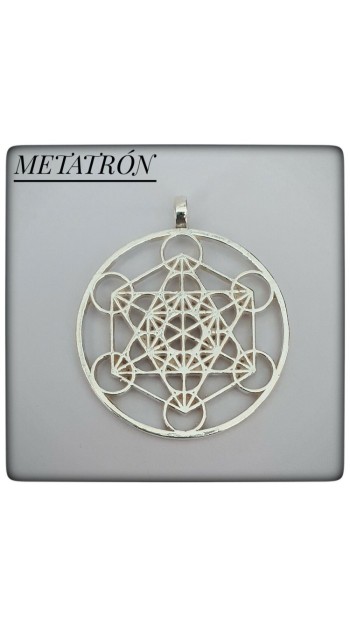 colgante cubo arcangel metatron plata oro