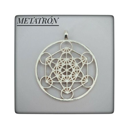 colgante cubo arcangel metatron plata oro