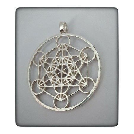 colgante cubo arcangel metatron plata oro