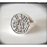 anillo sello  tetragrammaton plata de ley pentagrama esotérico wicca