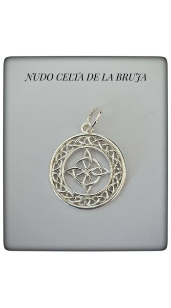 colgante nudo de la brujas celta plata de ley proteccion